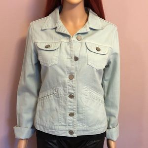 Carmim light blue jeans fitted jacket size medium